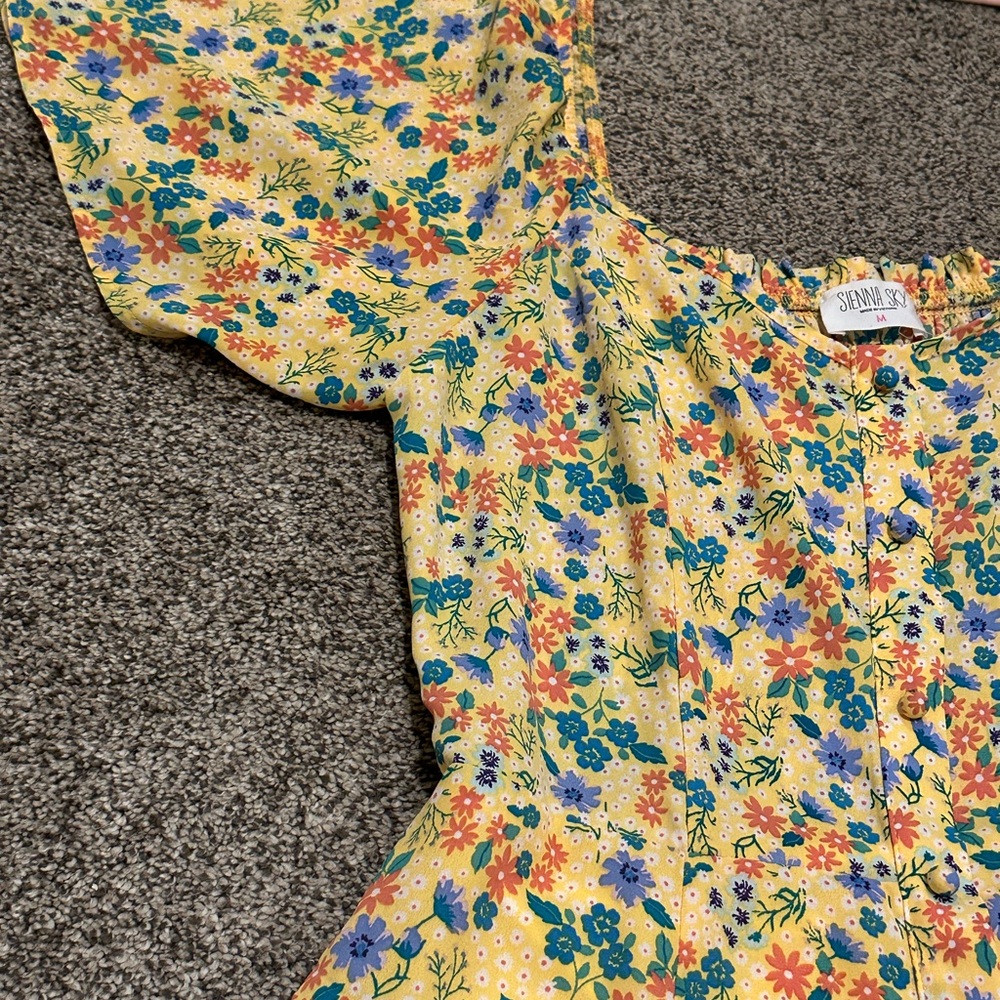 Sienna Sky Floral Yellow Dress - Picture 4 of 13